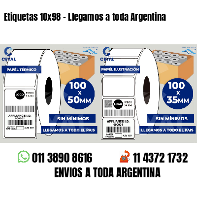 Etiquetas 10x98 - Llegamos a toda Argentina