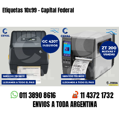 Etiquetas 10x99 - Capital Federal