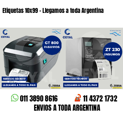 Etiquetas 10x99 - Llegamos a toda Argentina