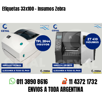 Etiquetas 33x100 - Insumos Zebra