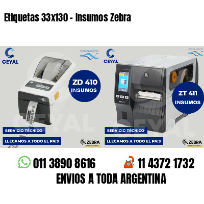 Etiquetas 33x130 - Insumos Zebra 