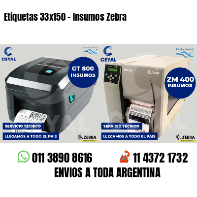 Etiquetas 33x150 - Insumos Zebra