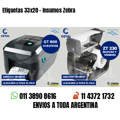 Etiquetas 33x20 - Insumos Zebra