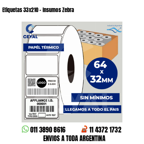 Etiquetas 33×210 – Insumos Zebra
