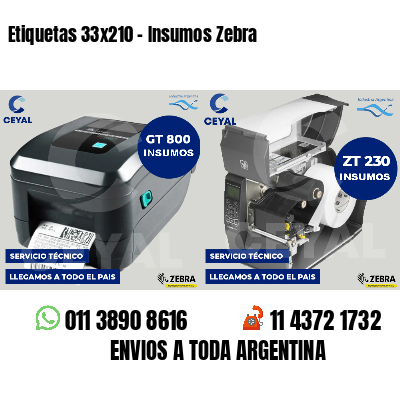 Etiquetas 33x210 - Insumos Zebra