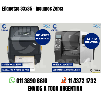 Etiquetas 33x35 - Insumos Zebra