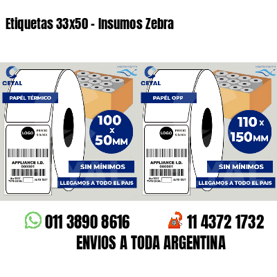 Etiquetas 33x50 - Insumos Zebra 