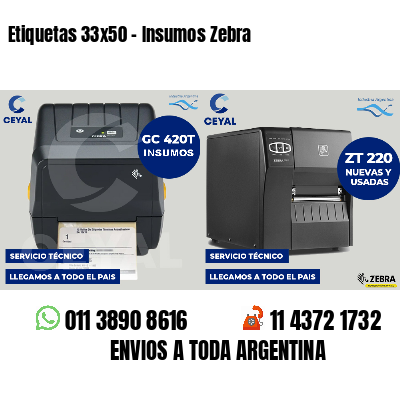 Etiquetas 33x50 - Insumos Zebra 