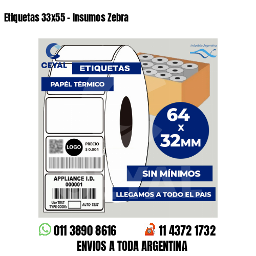 Etiquetas 33×55 – Insumos Zebra
