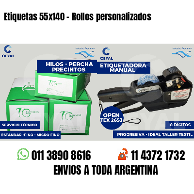 Etiquetas 55x140 - Rollos personalizados