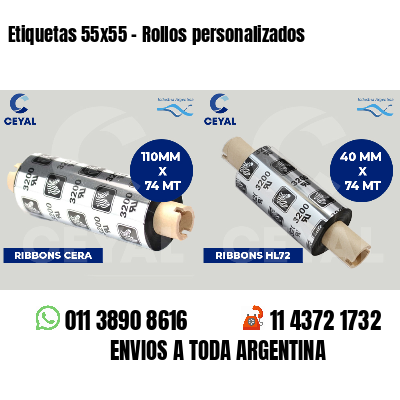 Etiquetas 55x55 - Rollos personalizados