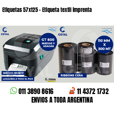 Etiquetas 57x125 - Etiqueta textil imprenta
