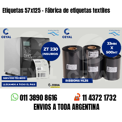 Etiquetas 57x125 - Fábrica de etiquetas textiles