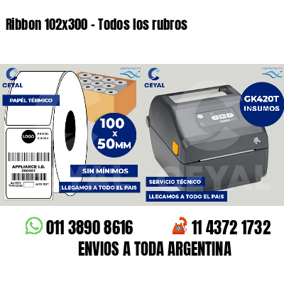 Ribbon 102x300 - Todos los rubros