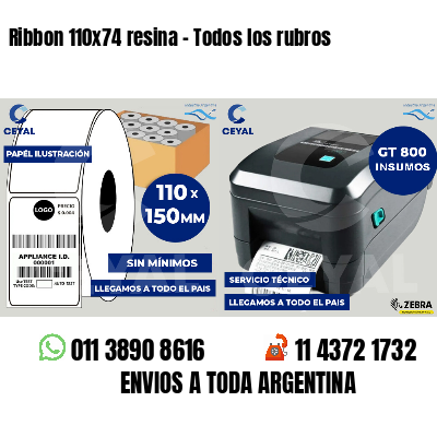 Ribbon 110x74 resina - Todos los rubros