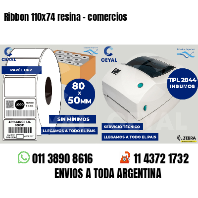Ribbon 110x74 resina - comercios