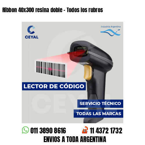 Ribbon 40x300 resina doble - Todos los rubros