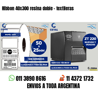 Ribbon 40x300 resina doble - textileras