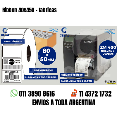 Ribbon 40x450 - fabricas