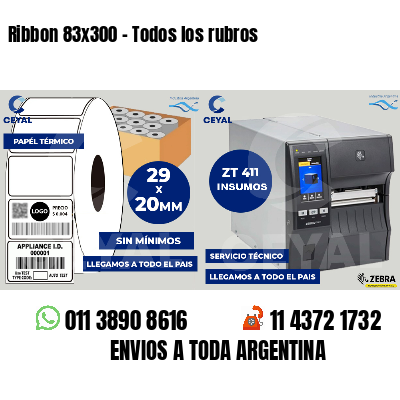 Ribbon 83x300 - Todos los rubros