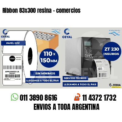 Ribbon 83x300 resina - comercios