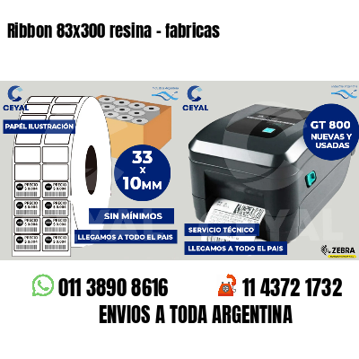 Ribbon 83x300 resina - fabricas