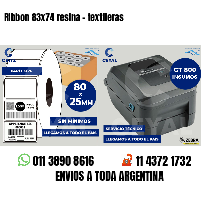 Ribbon 83x74 resina - textileras