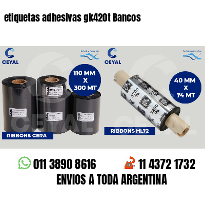 etiquetas adhesivas gk420t Bancos