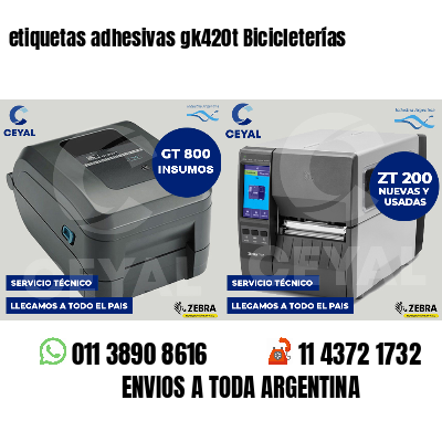 etiquetas adhesivas gk420t Bicicleterías