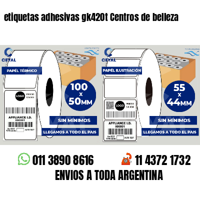 etiquetas adhesivas gk420t Centros de belleza