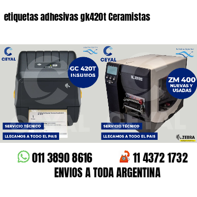 etiquetas adhesivas gk420t Ceramistas