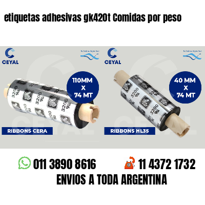 etiquetas adhesivas gk420t Comidas por peso