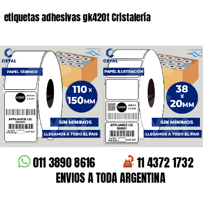 etiquetas adhesivas gk420t Cristalería