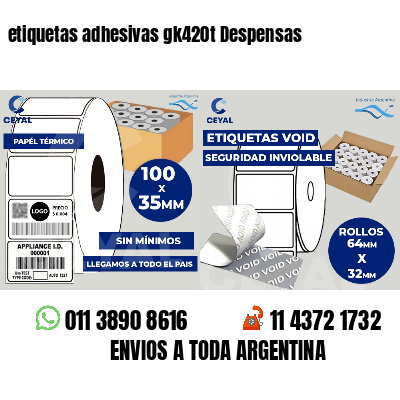 etiquetas adhesivas gk420t Despensas