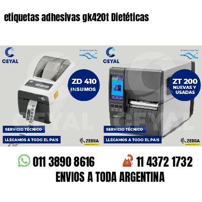 etiquetas adhesivas gk420t Dietéticas
