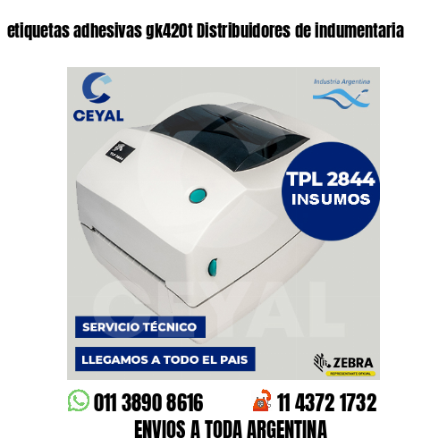 etiquetas adhesivas gk420t Distribuidores de indumentaria