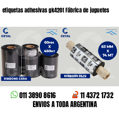 etiquetas adhesivas gk420t Fábrica de juguetes