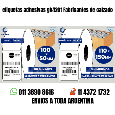 etiquetas adhesivas gk420t Fabricantes de calzado
