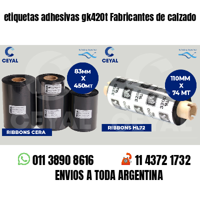 etiquetas adhesivas gk420t Fabricantes de calzado