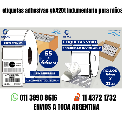 etiquetas adhesivas gk420t Indumentaria para niños