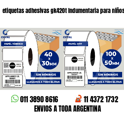 etiquetas adhesivas gk420t Indumentaria para niños
