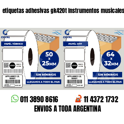 etiquetas adhesivas gk420t Instrumentos musicales