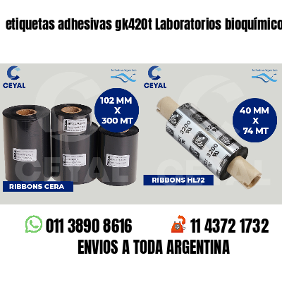 etiquetas adhesivas gk420t Laboratorios bioquímicos