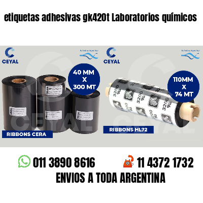 etiquetas adhesivas gk420t Laboratorios químicos