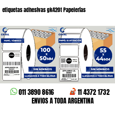 etiquetas adhesivas gk420t Papelerías