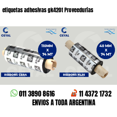 etiquetas adhesivas gk420t Proveedurías
