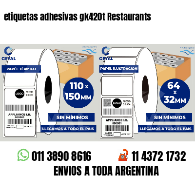etiquetas adhesivas gk420t Restaurants