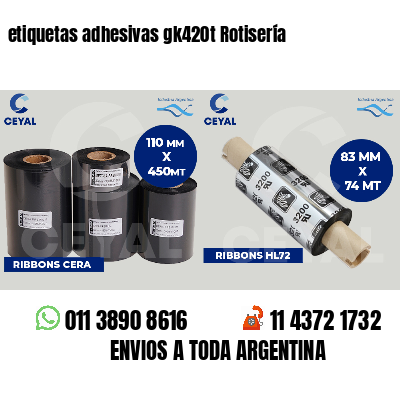 etiquetas adhesivas gk420t Rotisería