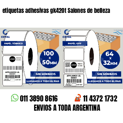etiquetas adhesivas gk420t Salones de belleza
