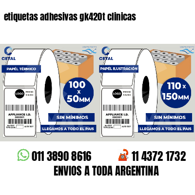etiquetas adhesivas gk420t clinicas